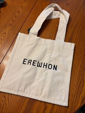 EREWHON Cream Canvas Tote Bag